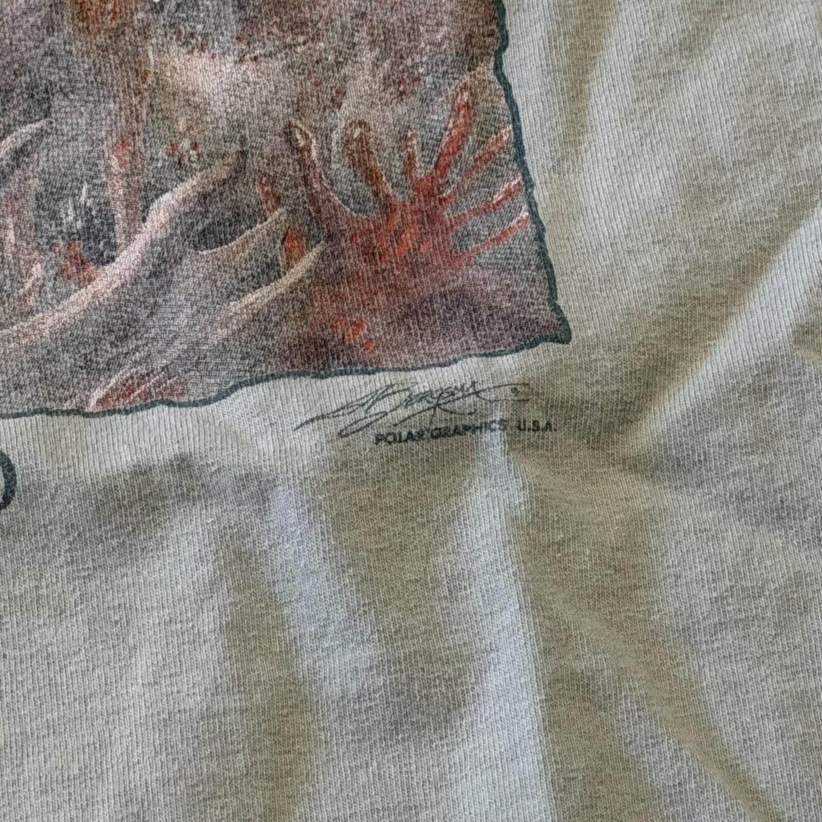 Vintage 90s Moosin' Around Nature Art Shirt XL Funny Earthy gallery