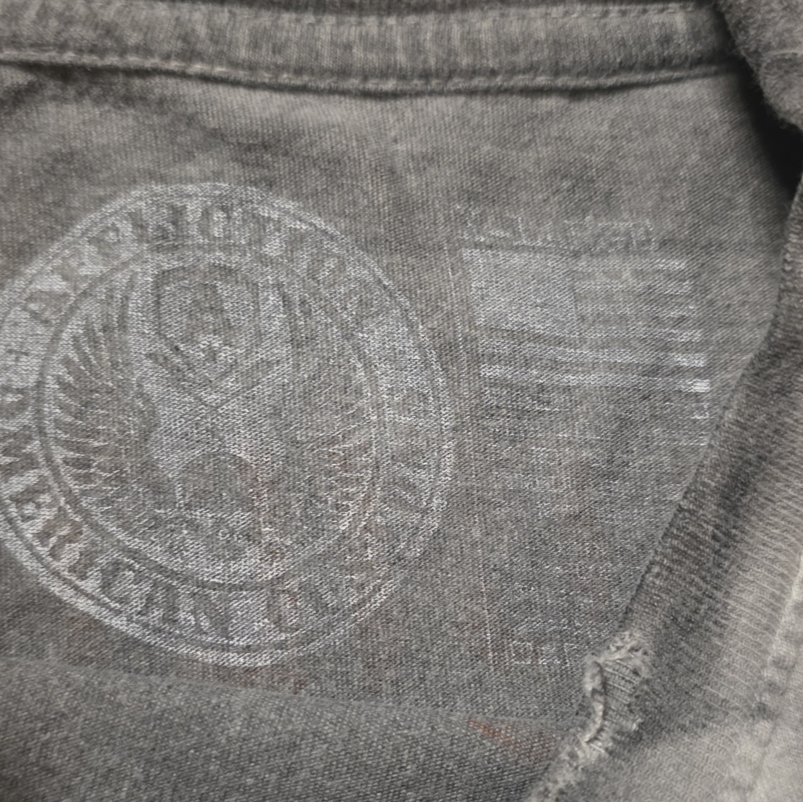 Affliction Midnight Gambler Men's L Gray Double-Sided Skull Tee gallery