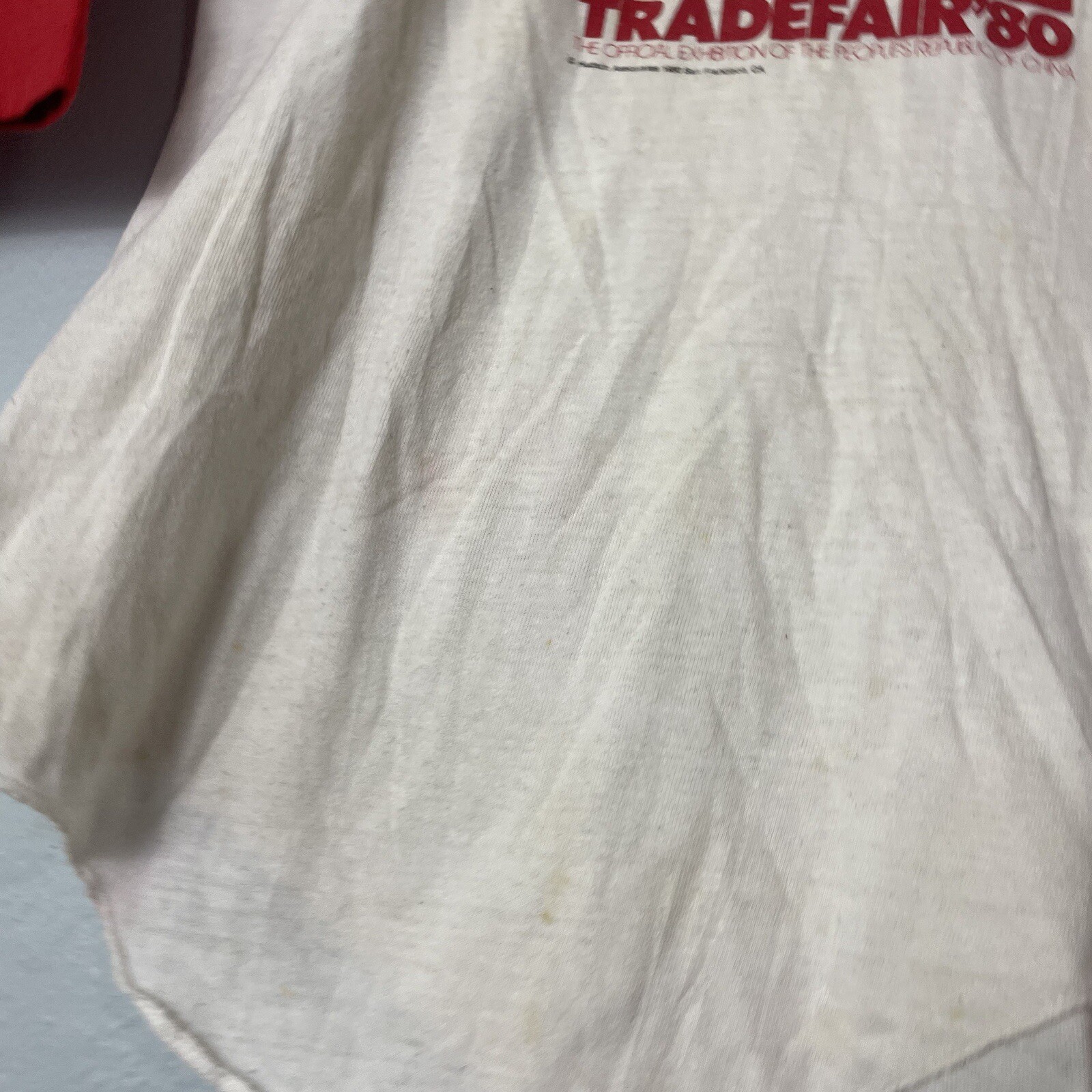 Vintage Peoples Republic Of China 1980 Trade fair Expo T-Shirt Small Panda CCP gallery