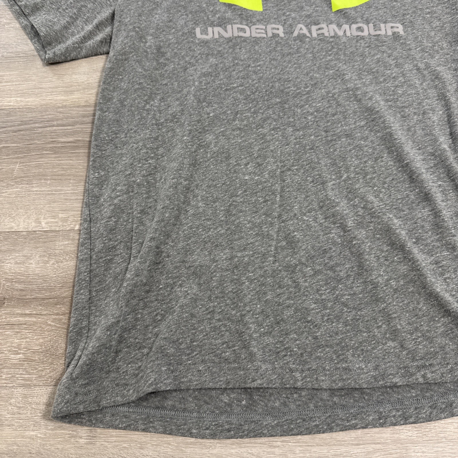 Under Armour Shirt Men's Gray HeatGear Logo Athletic Tee Medium gallery