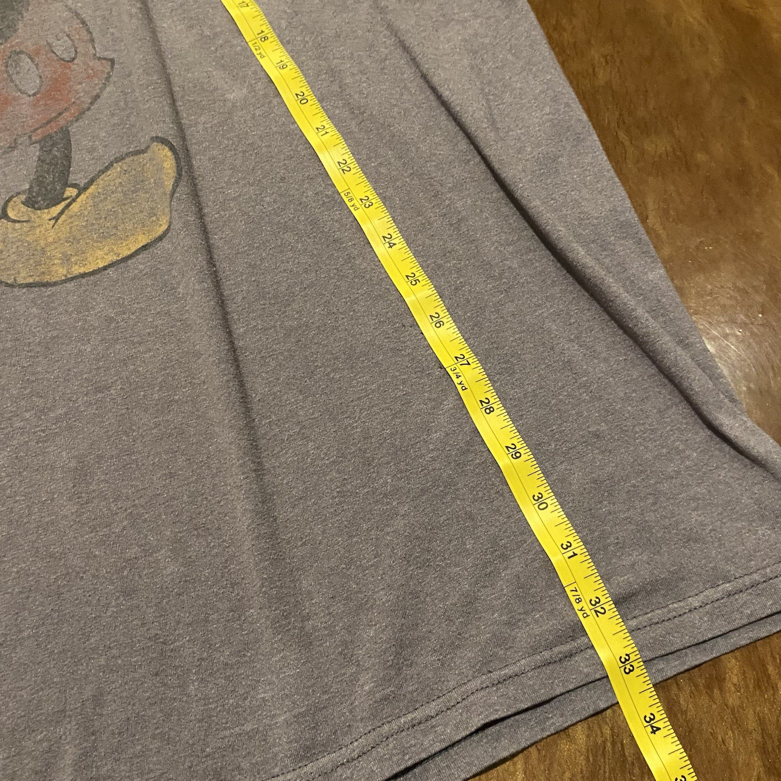 Disney Mickey Mouse Retro Vintage Style Graphic Acid Wash Gray T-Shirt Mens 4X gallery