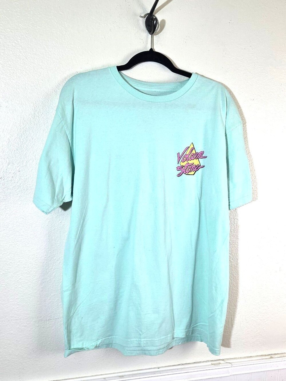 Volcom Stone Mens L Mint Green Graphic T Shirt Surf Skate Beach Tropical gallery