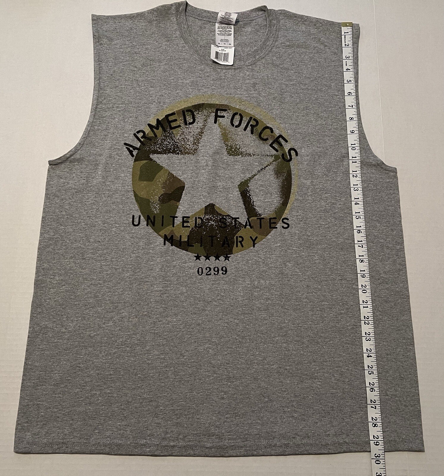 NWT Armed Forces United States Military Muscle Shirt XL Sleeveless Gray gallery