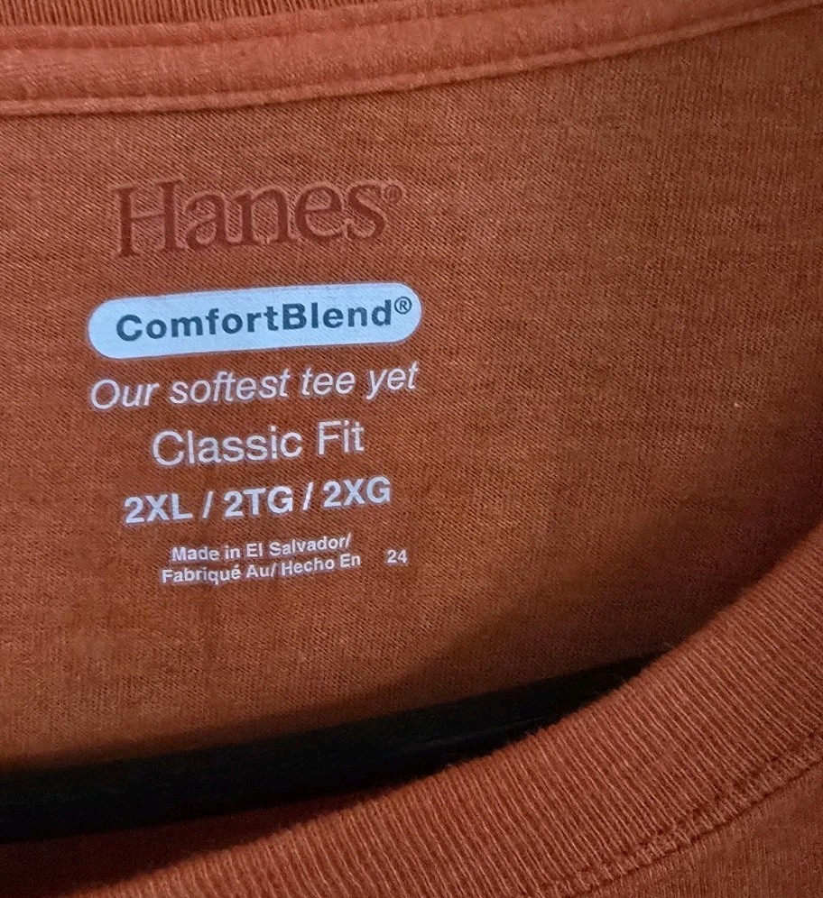Hanes ComfortBlend T-Shirt (Orange, Size 2XL) gallery