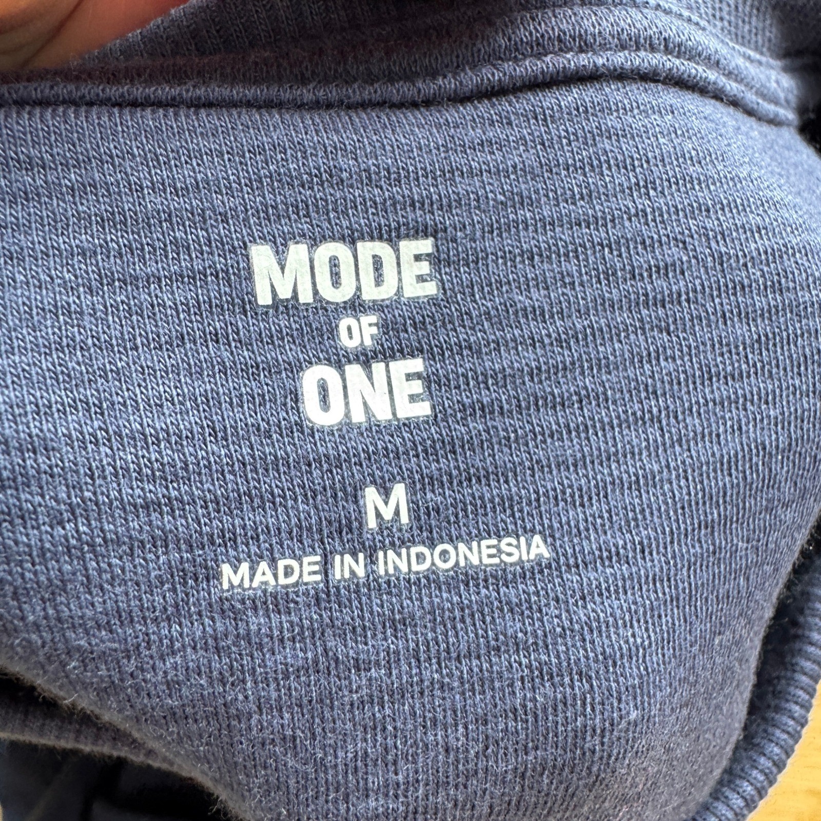 Mode of One Mens Ottoman Tee Caspian Waters Navy Blue Ribbed T-Shirt Medium NEW gallery