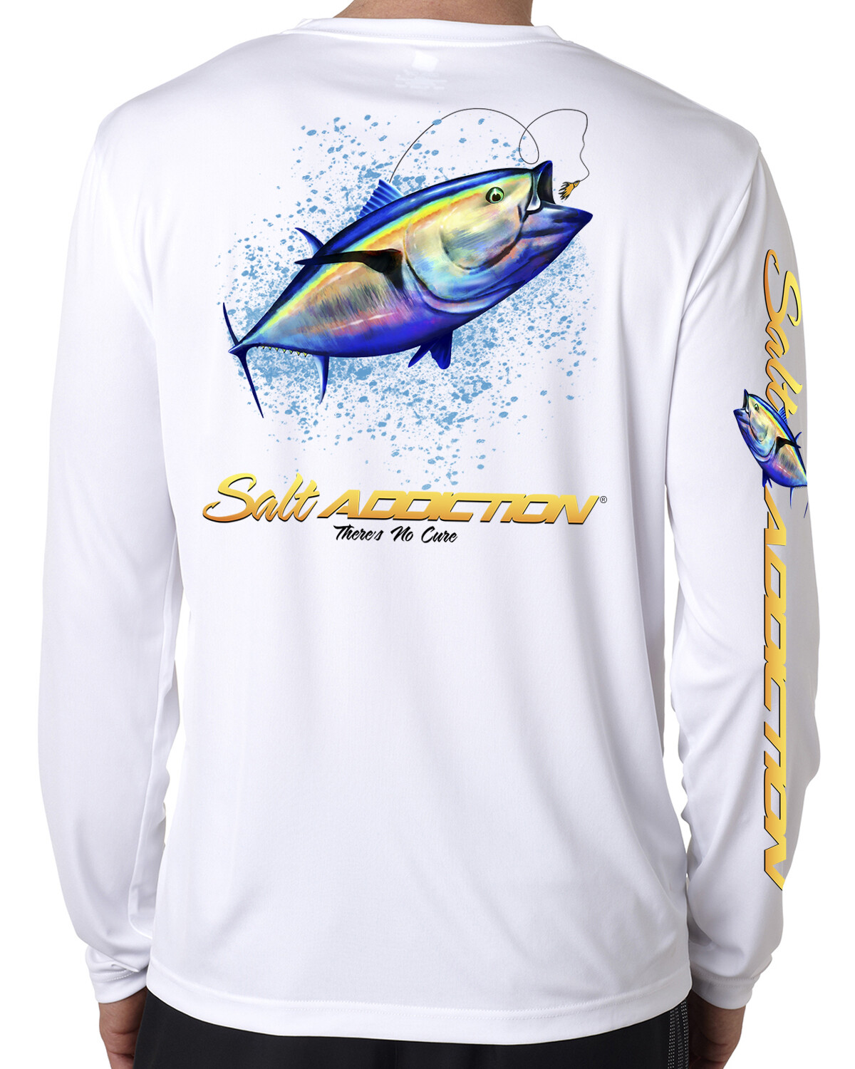 Salt Addiction t shirt long sleeve performance microfiber fishing uv 50+ Tuna gallery