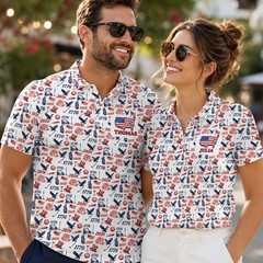 Custom Name 250th Anniversary Patriotic Polo United States Of America (S-5XL)