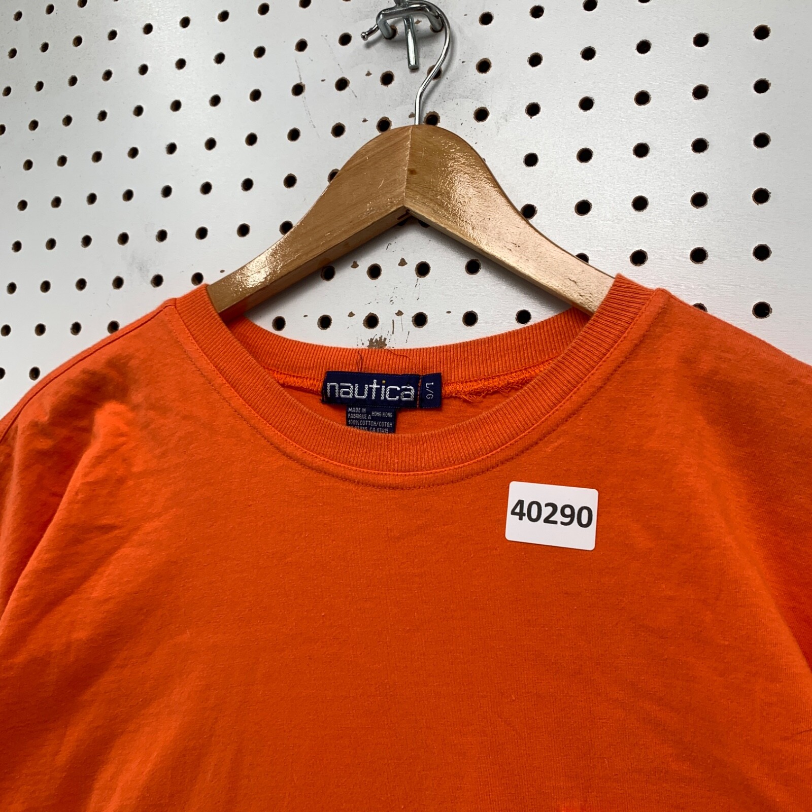 Vintage 90s Nautica Orange Sportsman Club Shirt Mens Large Oak Park Hunting gallery