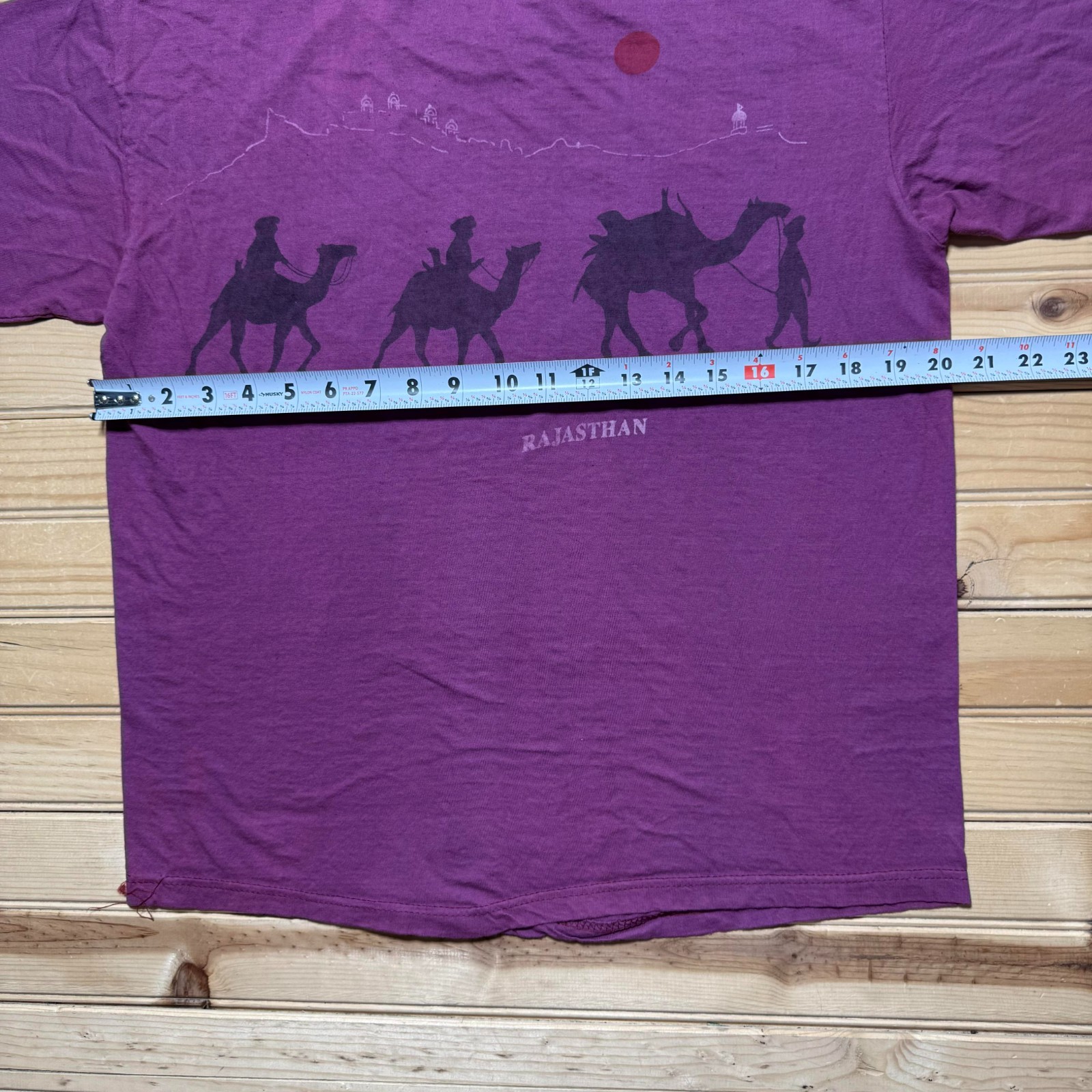 Vintage 80s 90s Rajasthan India Camel Thar Desert Tourist AOP Souvenir Shirt XL gallery