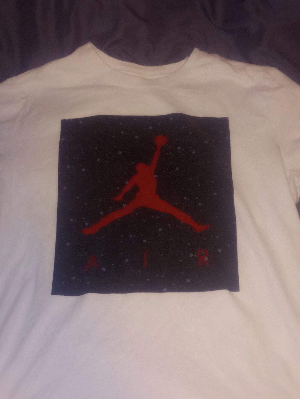 Air Jordan Shirt Mens L White Jumpman Graphics Print Basketball Sports Classic gallery