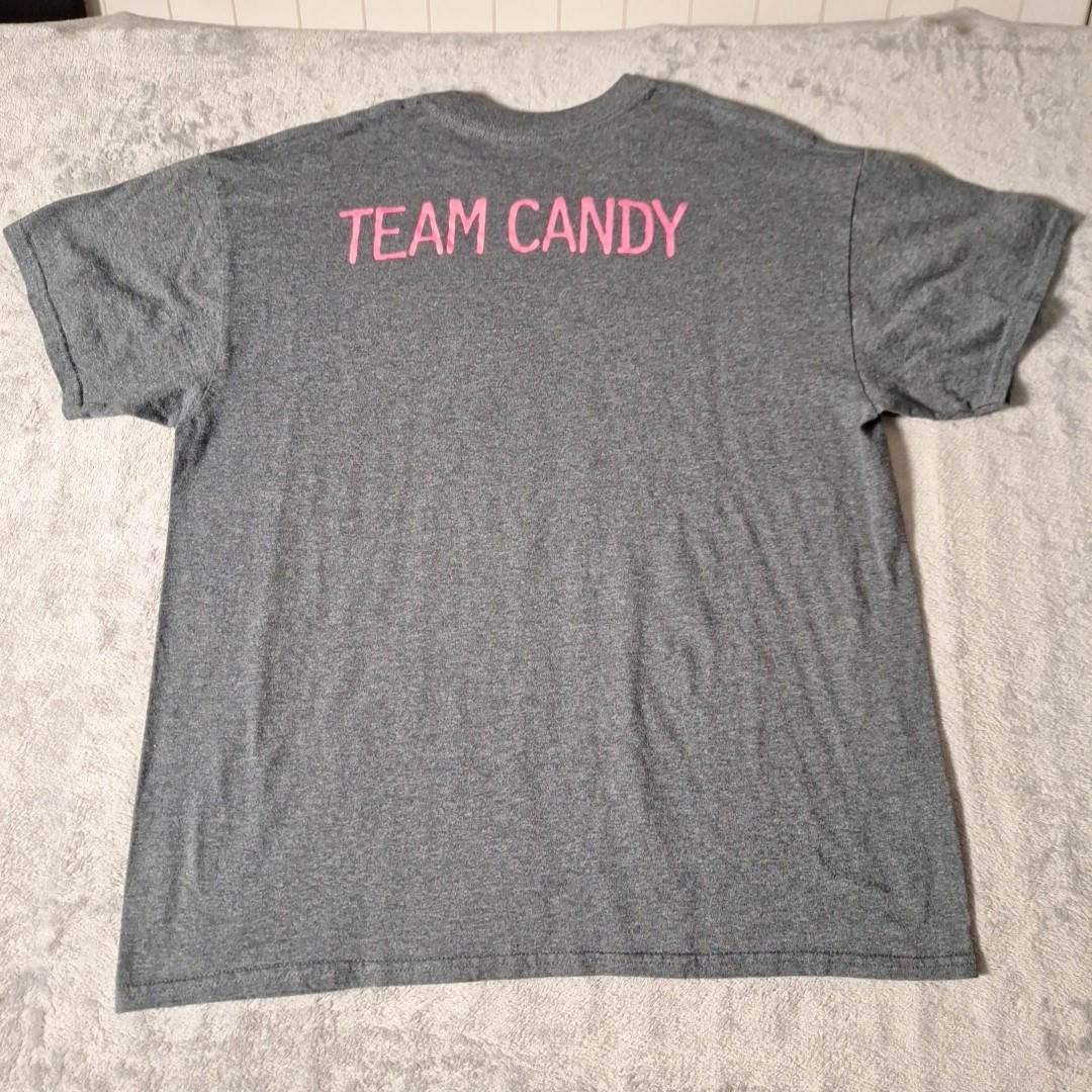 Fishing For A Cure Breast Cancer Awareness T-Shirt Size Large Gray Cotton Blend gallery