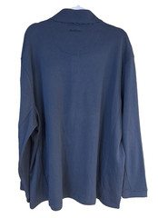 Ben Hogan Performance Mens Blue Jacquard 1/4 Zip Long Sleeve Shirt XXL EEUC Golf
