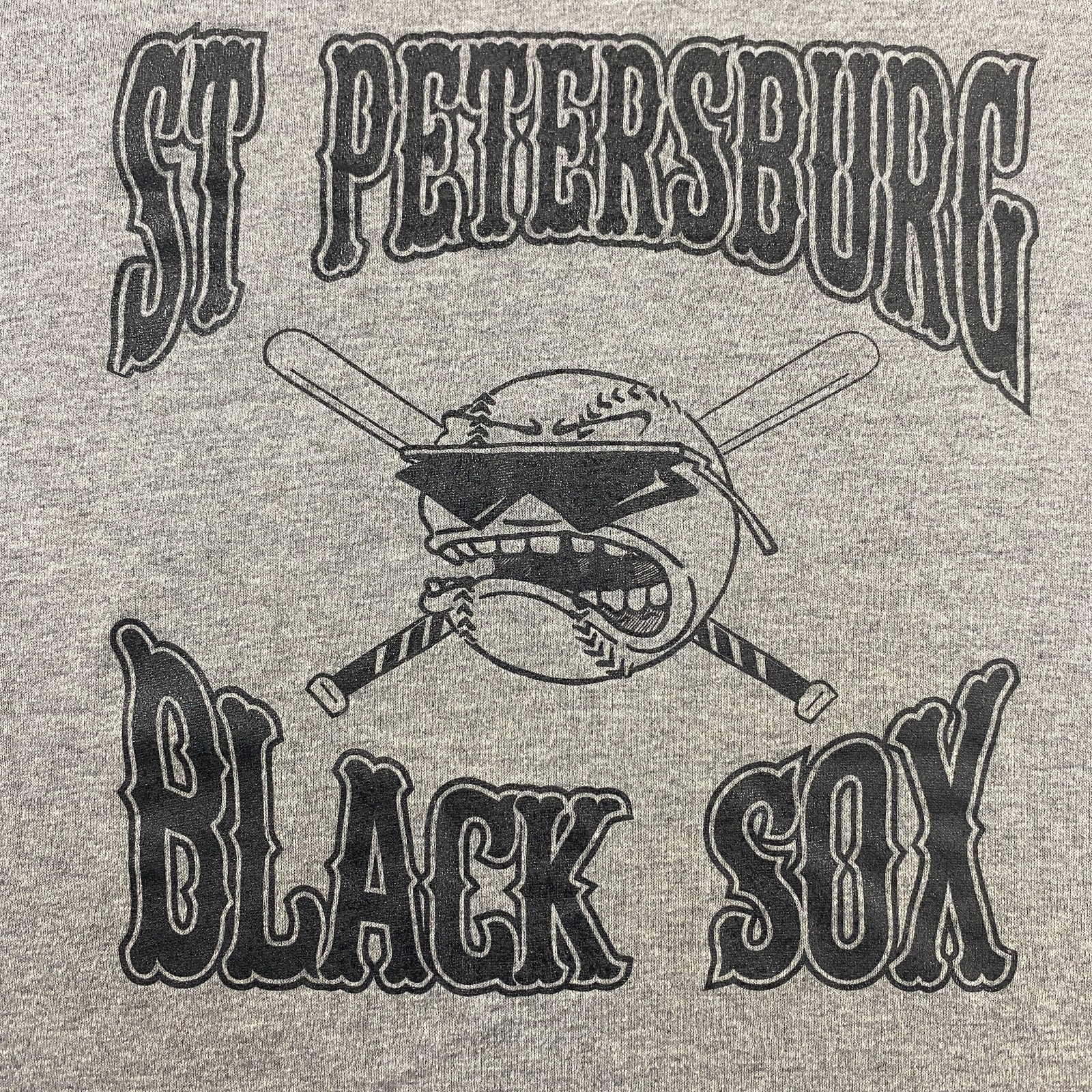 Vtg 90s Russell Athletic T Shirt XL St Petersburg Black Sox Baseball Made in USA gallery