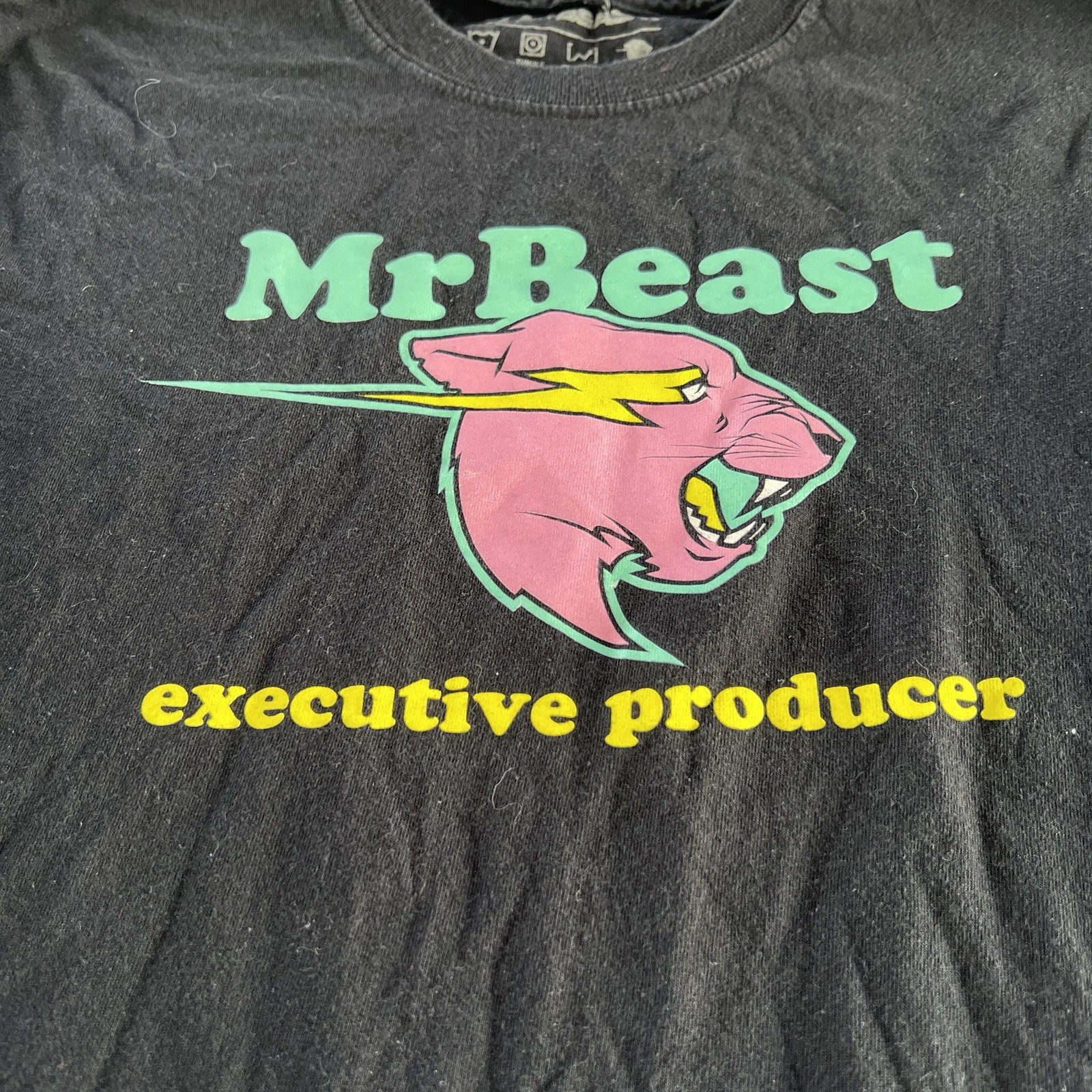 Mr. Beast Executive Producer T-Shirt Short Sleeve Tee Cotton Black Men’s Medium