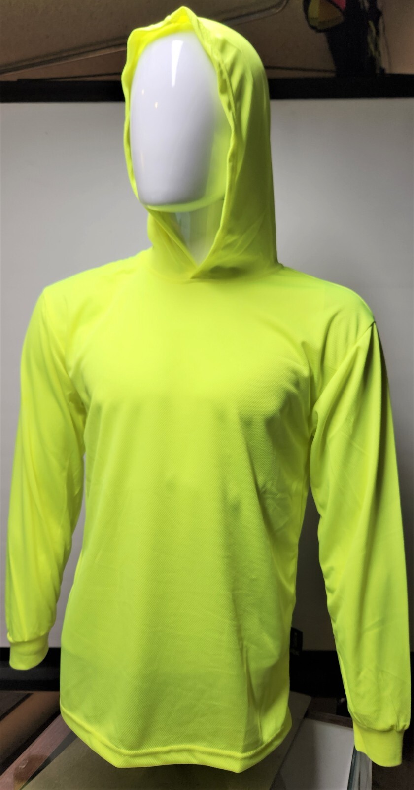 Hi Visibility Long Sleeve Safety Hoodie Shirt , Quick Dry Polyester Birdeye mesh gallery