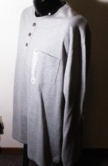 DULUTH Trading Gray Long Sleeve “Longtail T” Henley Shirt Men’s Size 2XL NWT
