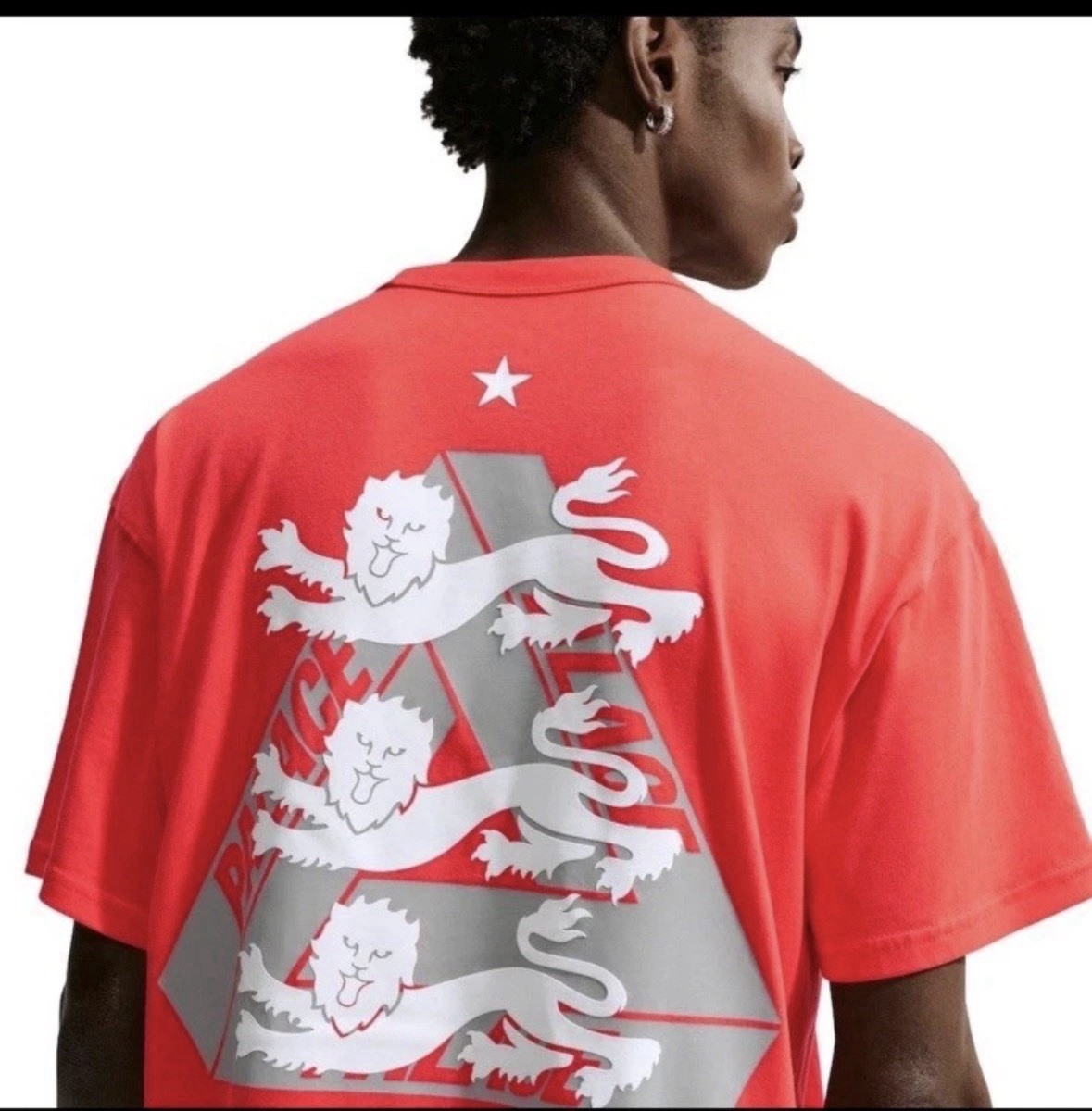 Palace x Nike England T Shirt “Light Crimson” Size XXL IM6598-696 gallery
