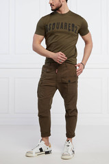 Dsquared2 Jeans Army Drip Painted T-shirt Shirt Logo Cotton Tee Top Icon Bnwt S