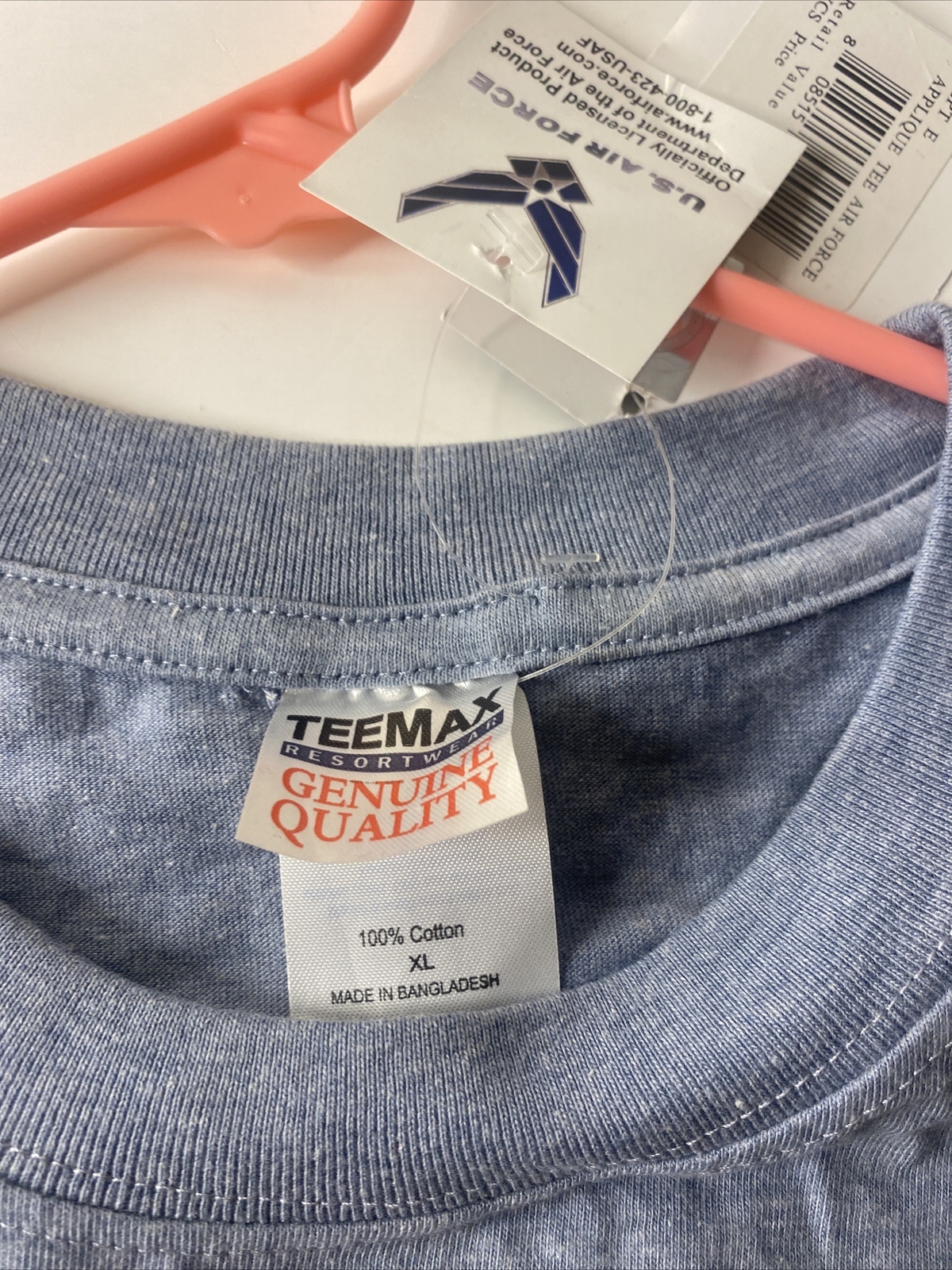 Airforce Script Logo Teemax Cotton Short Sleeve Blue T-Shirt Men's Xl gallery