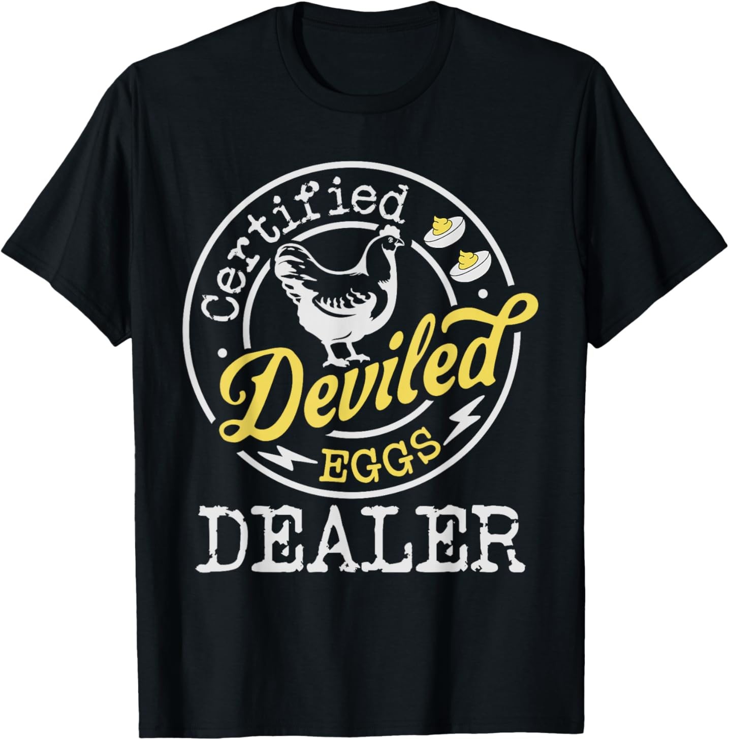 Certified Deviled Egg Dealer Retro Funny Thanksgiving Women T-Shirt