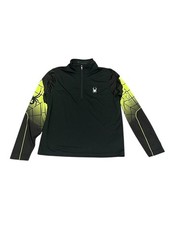 SPYDER Black Web Strong Dry W.E.B. 1/4 1/2 Zip-Neck Top Long Sleeve Men’s Small