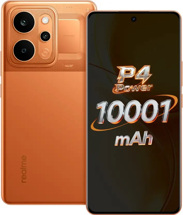 realme P4 Power 5G with  10001 mAh Battery Dual SIM 12GB RAM 256 GB-TransOrange