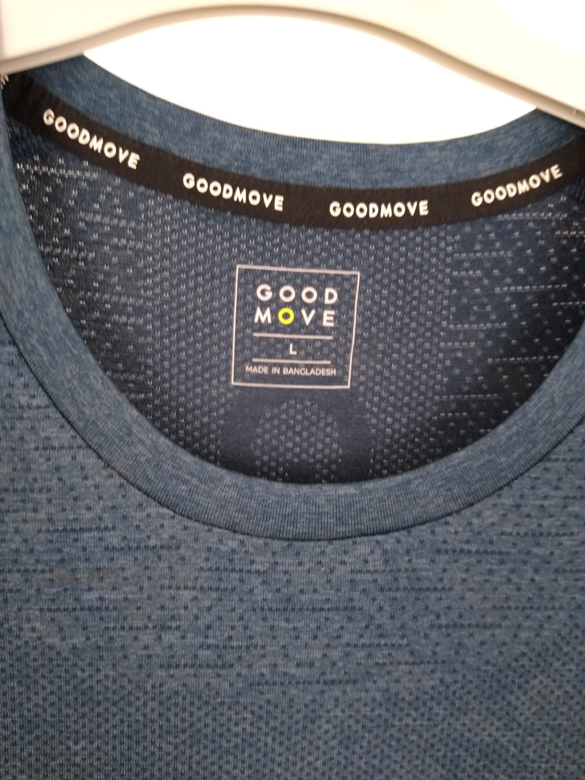 Goodmove 2Pcs Men's Quick Dry T-shirts Size L Grey & Blue NEW gallery