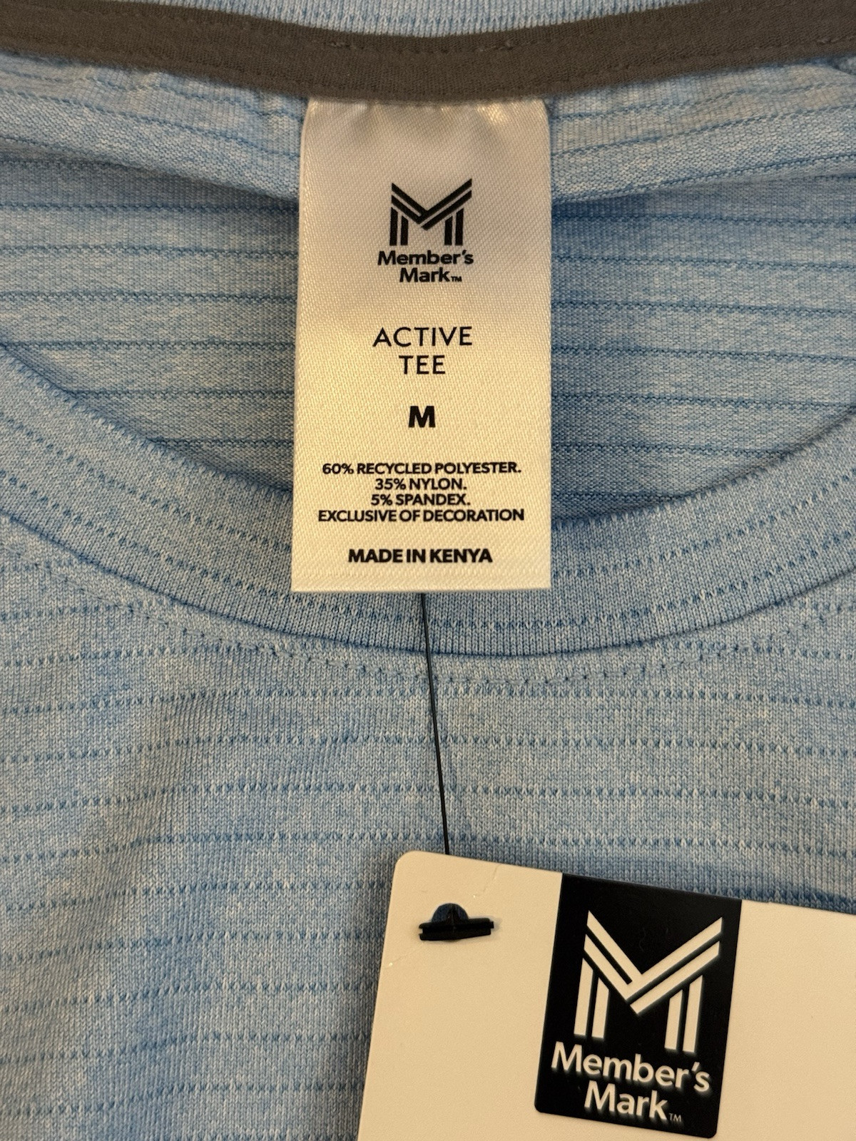 New Men’s Members Mark Medium Blue Active Tee NWT Free Shipping gallery