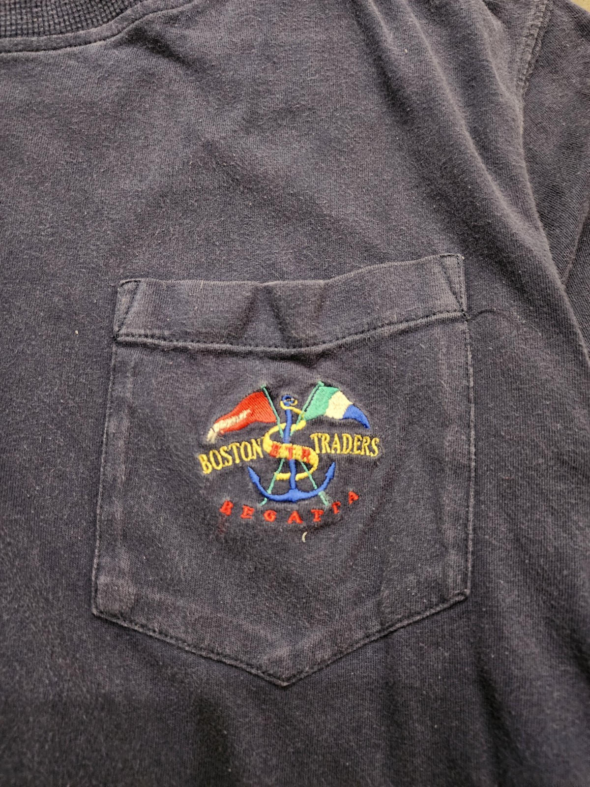 Vintage 90s Boston Traders Men's Medium Regatta Outdoor Sailing Pocket T Shirt gallery