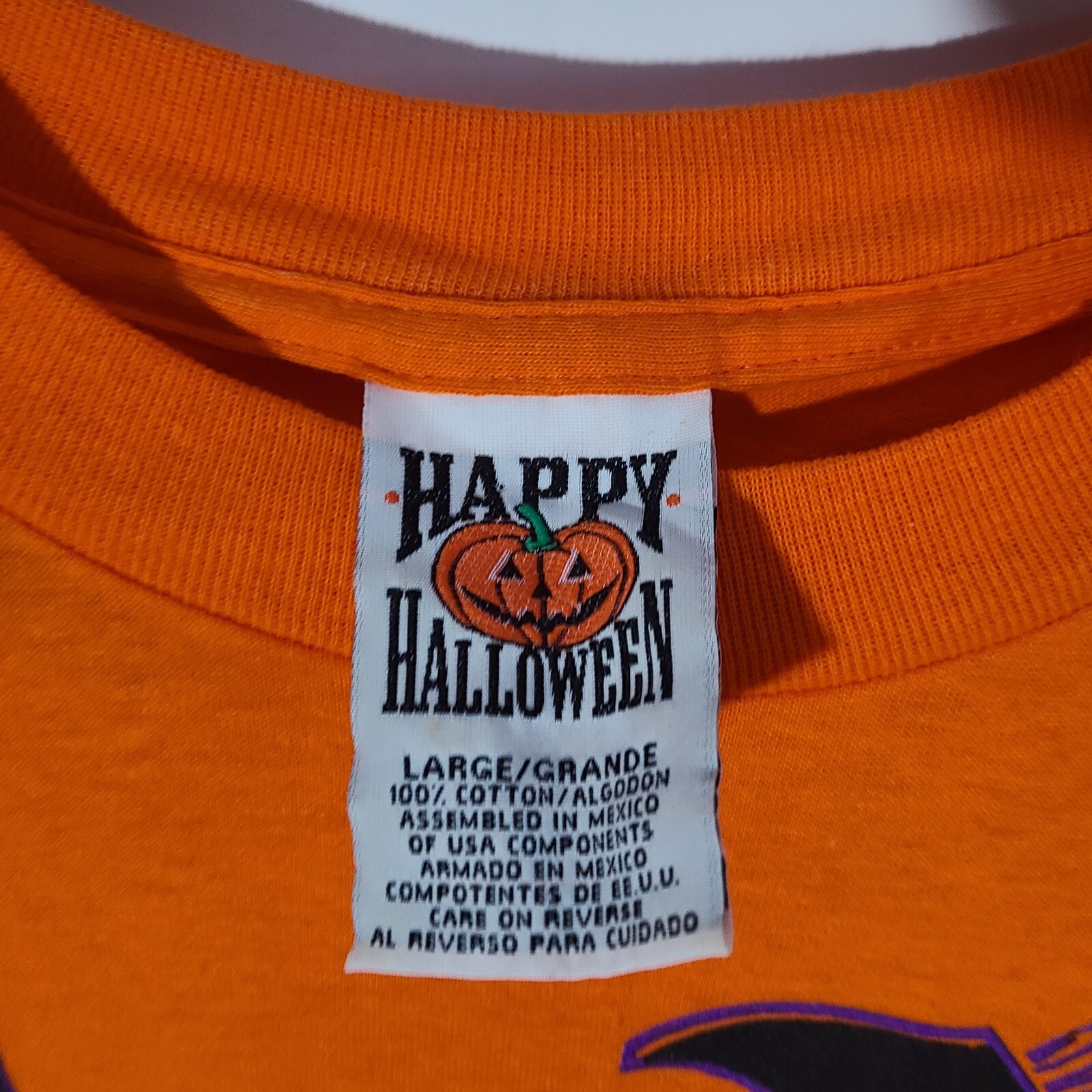 Vtg "I’ll Put A Spell On You" Witch/Halloween Large Orange T-Shirt Single Stitch gallery