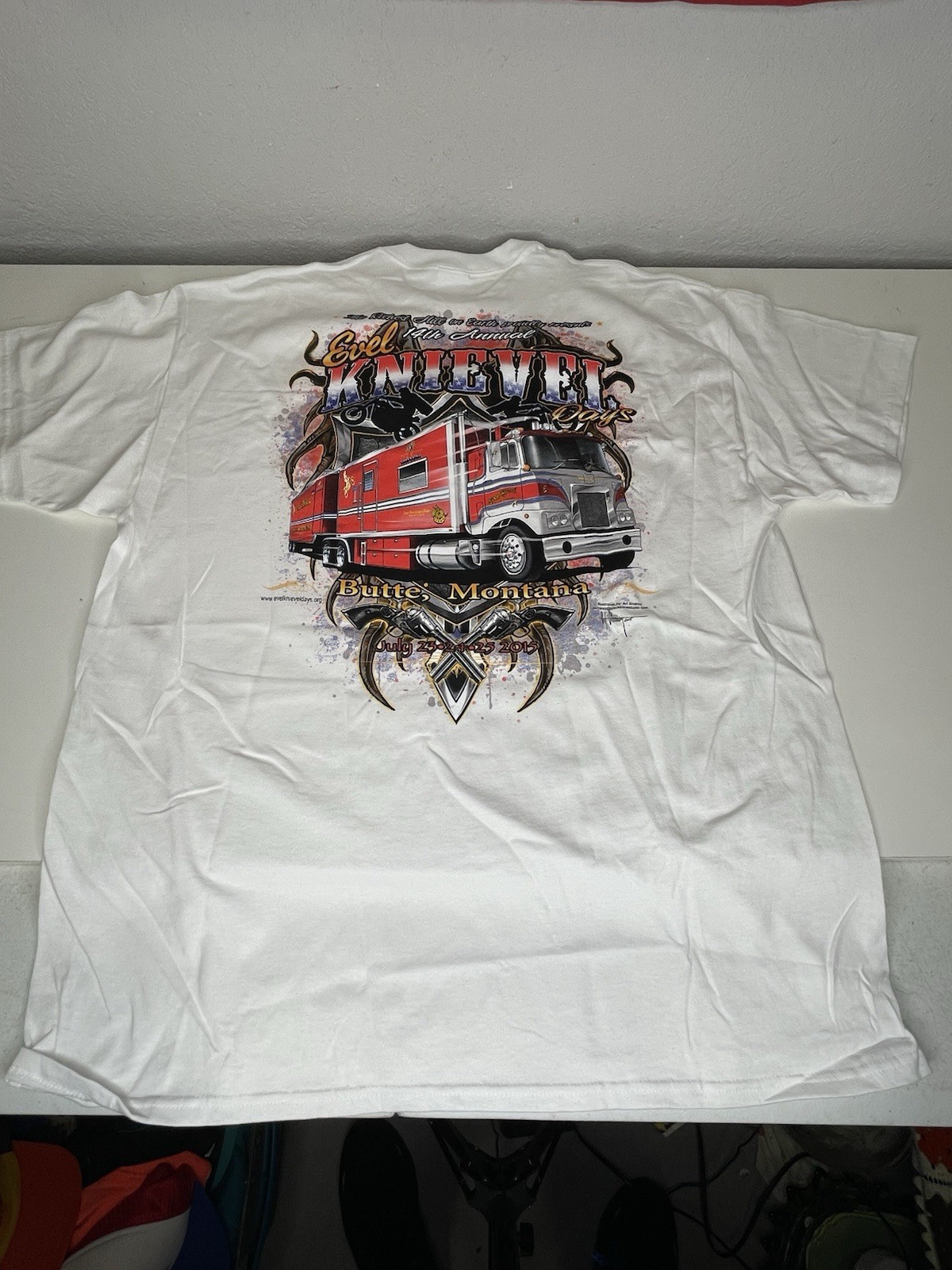 VTG 14th Annual Evel Knievel Days Butte Montana July 23 24 25 2015 White Tshirt gallery