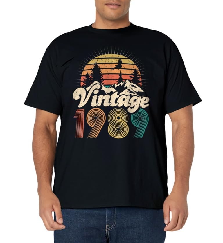 30th Birthday Gifts - Vintage 1989 T-Shirt Hiking Women Men T-Shirt gallery