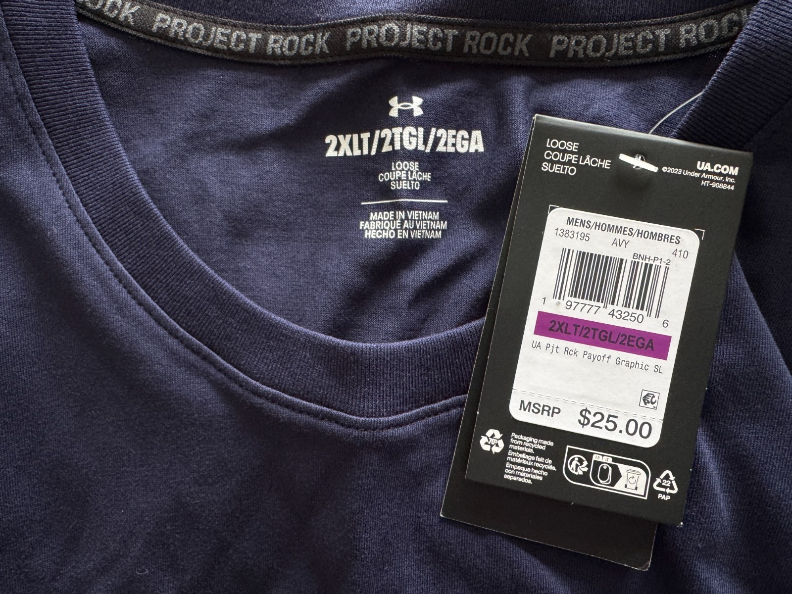 Under Armour Project Rock Payoff Tank Top Sleeveless Men Sz LT / 3XLT / 4XLT New gallery