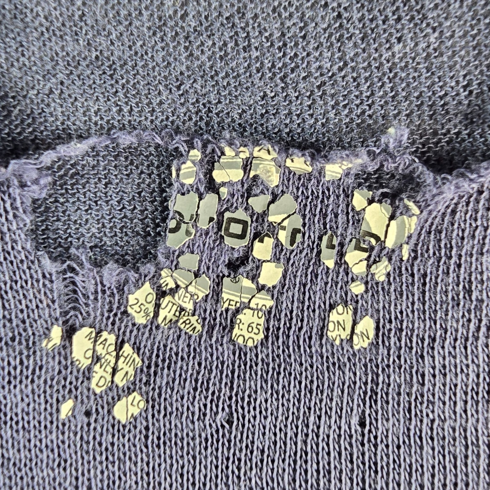 Thrashed Duofold Navy Blue Merino Wool/Nylon Blend Dual Layer Thermal Top (L/XL) gallery