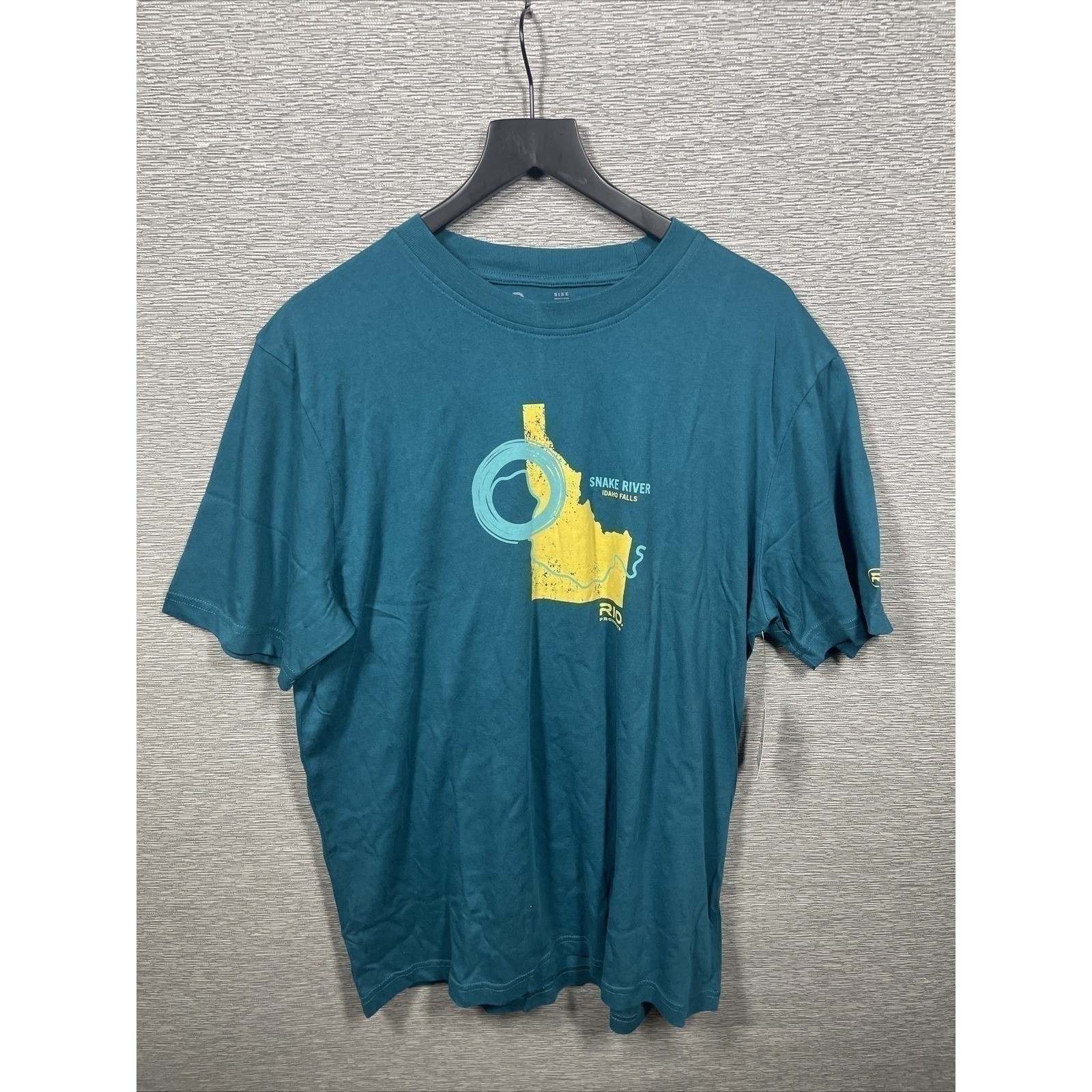 Rio Products Snake River Idaho Falls Blue Shirt Size Large New