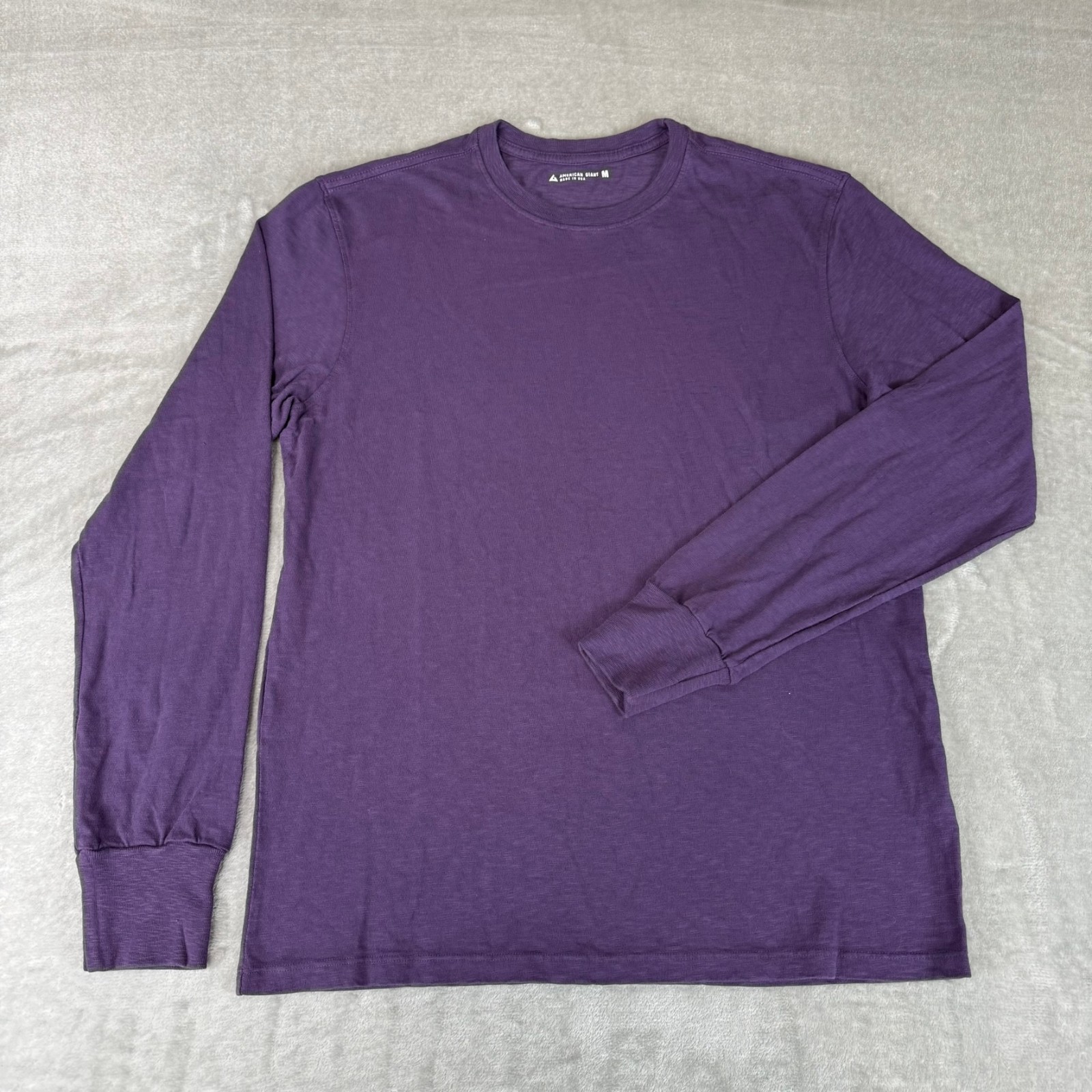 American Giant Long Sleeve Tee T-Shirt Mens Medium Purple Cotton $65 USA NWOT gallery
