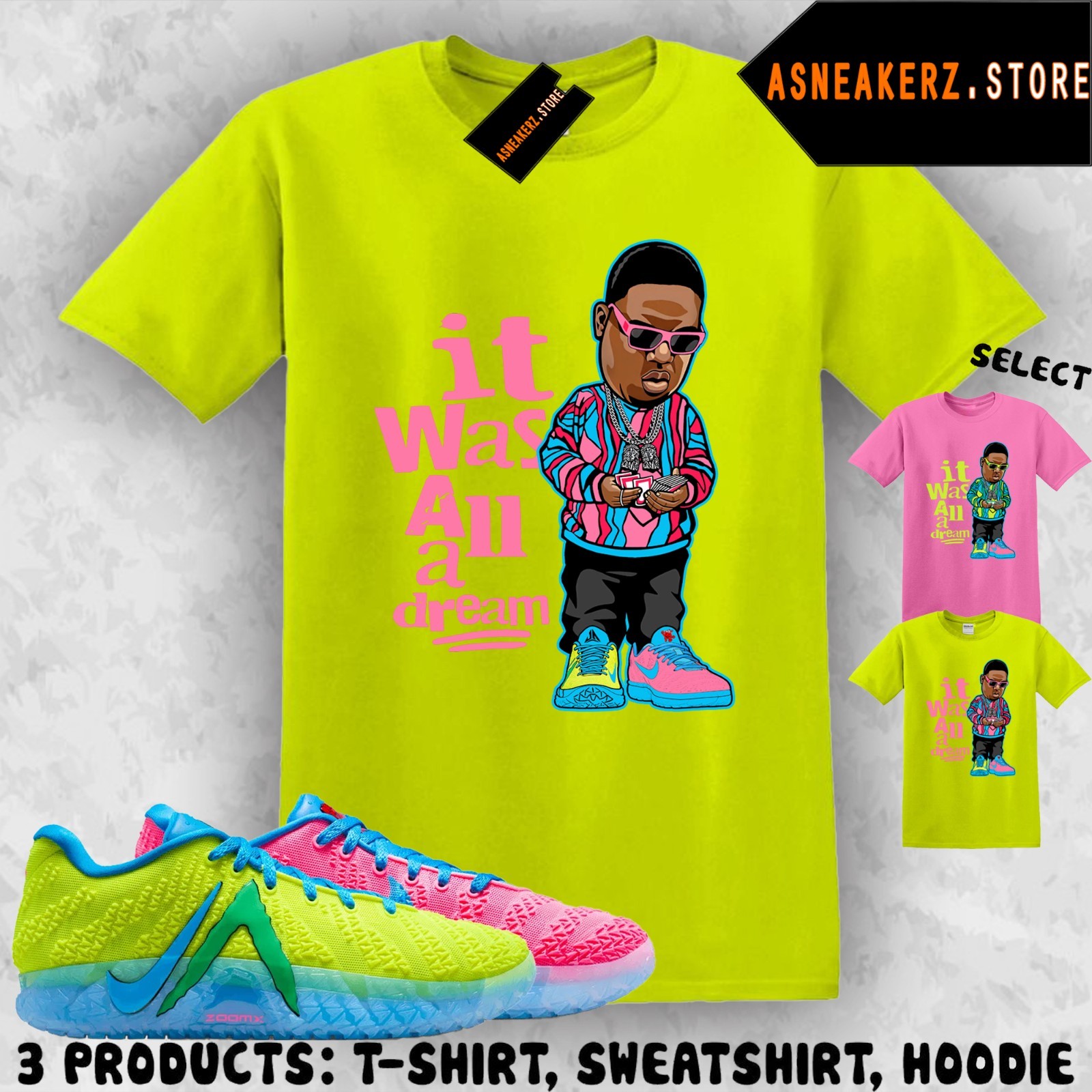 Tee Shirt Matching Ja 3 Kool Aid 2026 Match Sneaker Sneakerhead Biggie T-Shirt gallery