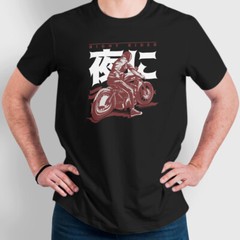 Night Rider Cafe Racer Classic Motorcycle Fine Jersey Cotton T-Shirt