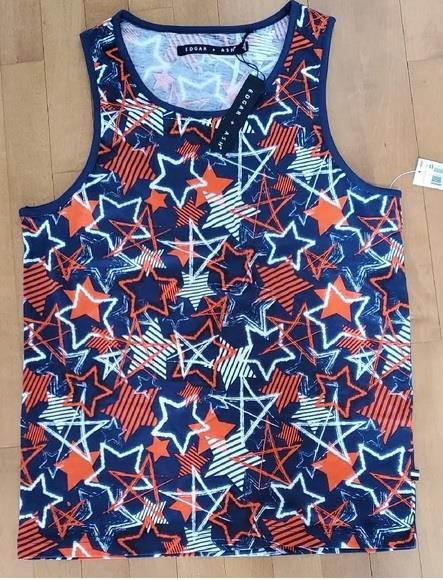 Mens Edgar + Ash USA Patriotic Stars Tank Top Size S M L XL XXL 4th of July NWT gallery