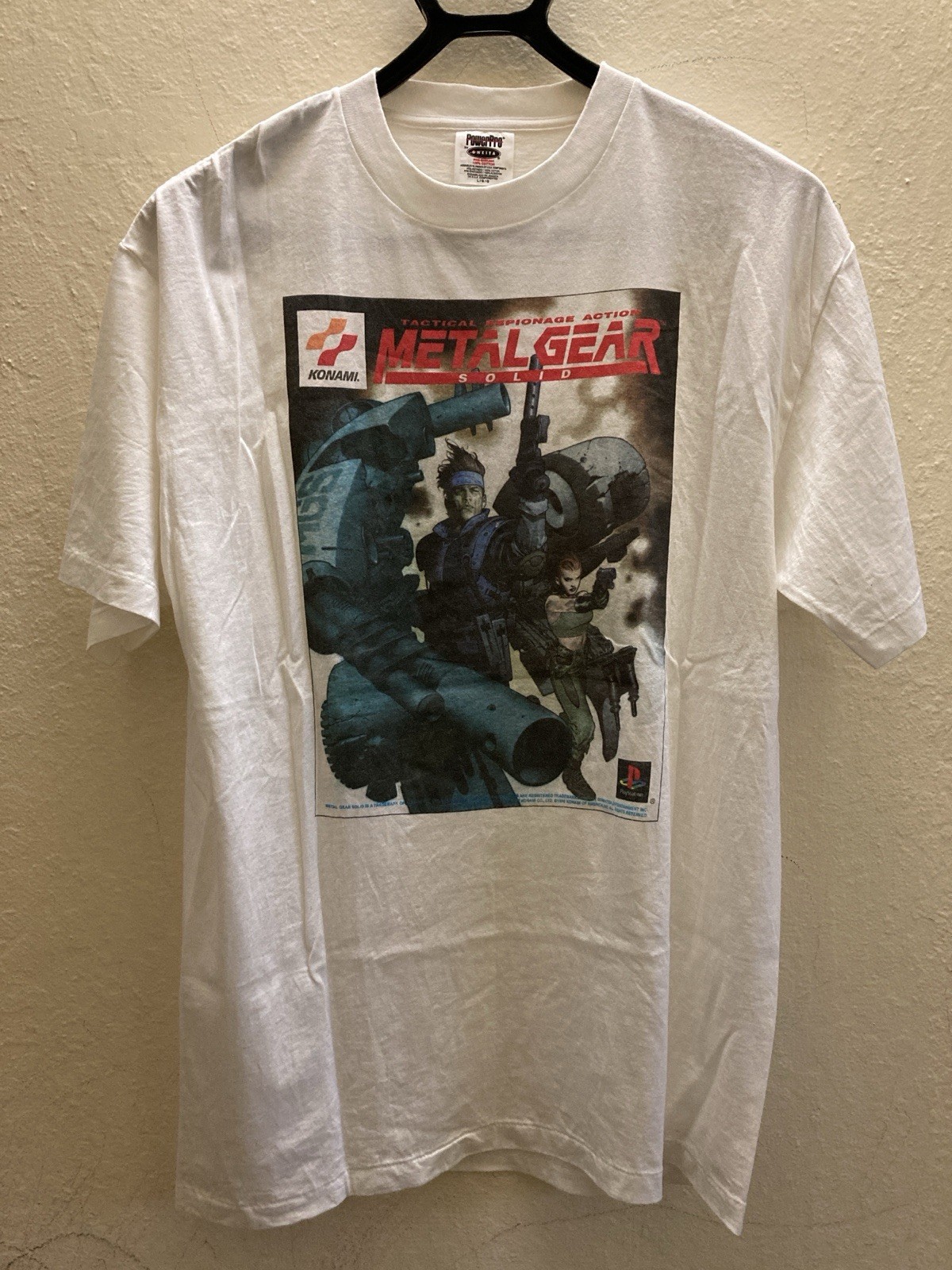 Vintage Deadstock Metal Gear Solid PlayStation T Shirt Size L 90s