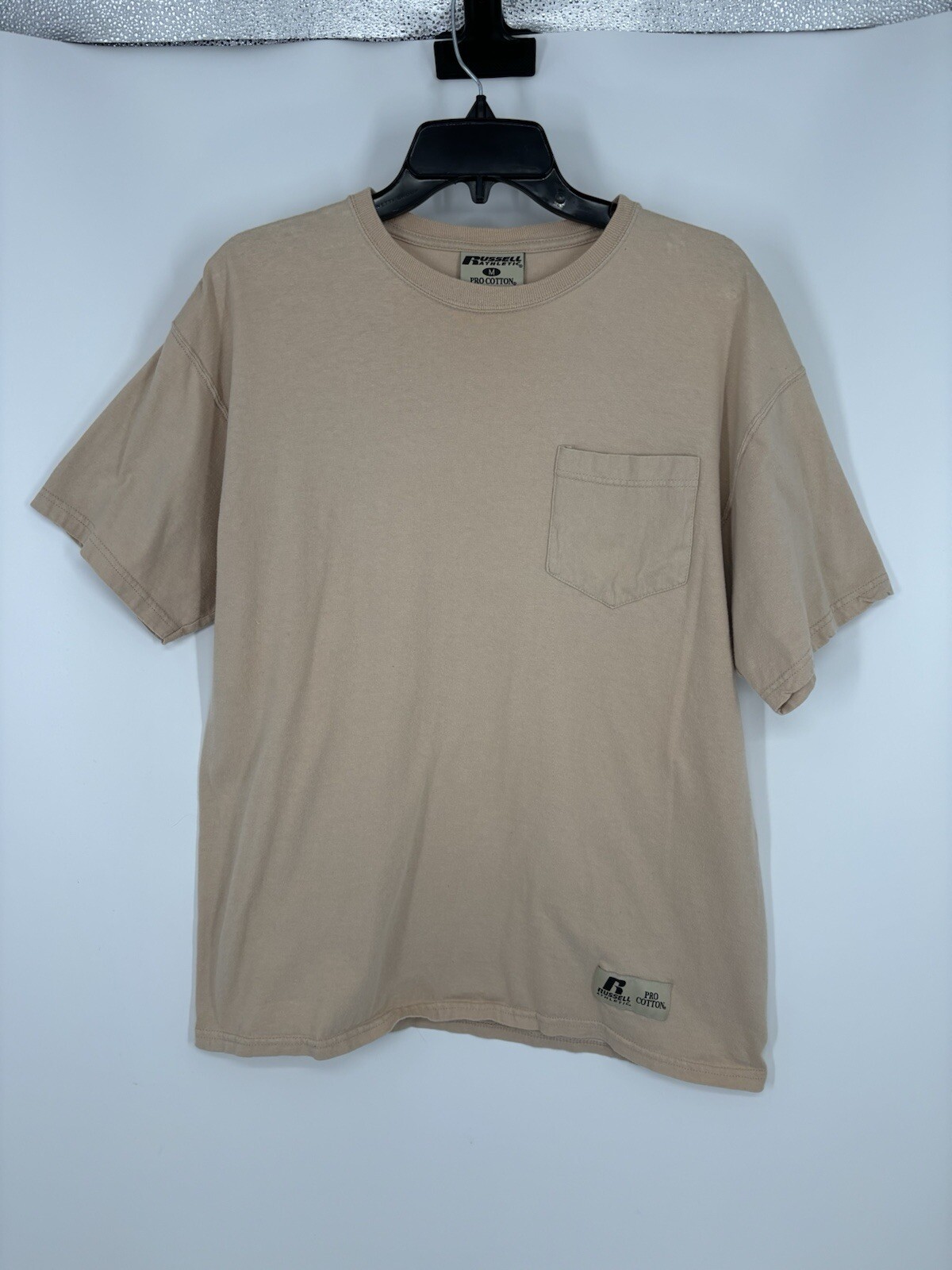 Vintage Y2K 90s Russell Athletic Crewneck Blank Tee Short Sleeve T Shirt Medium gallery
