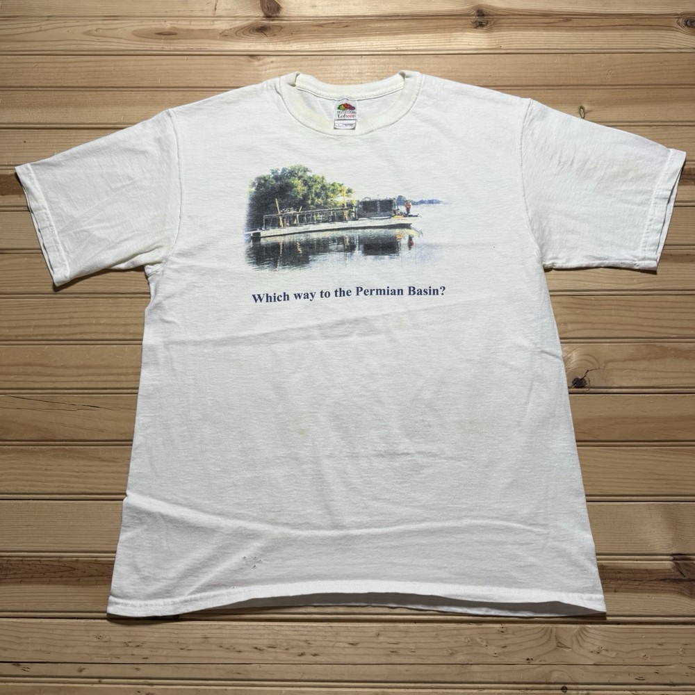 Vintage Lake Pat Cleburne TZ Training Camp Permian Basin Boating Shirt – Large