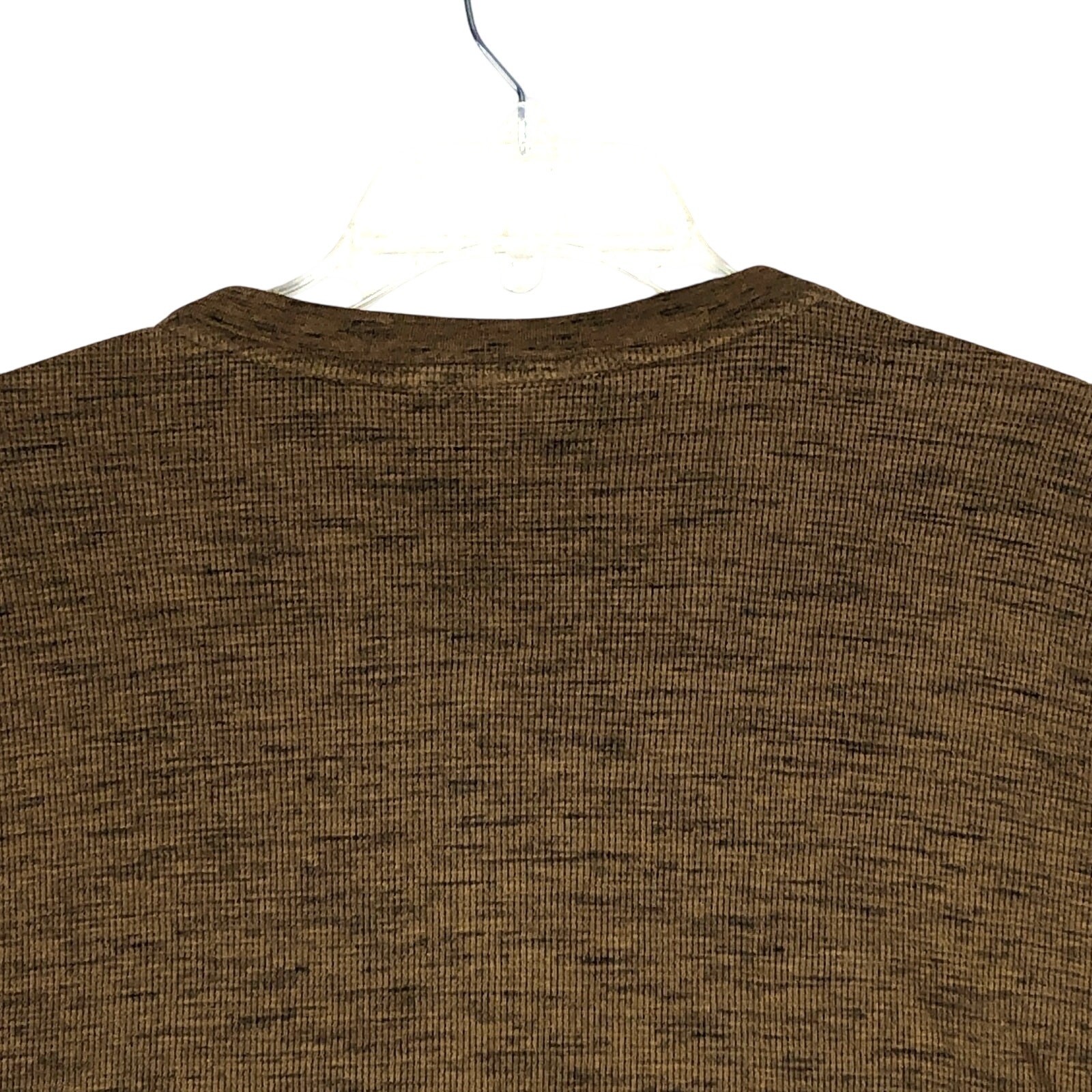 Rowm Shirt Mens XL Brown Long Sleeve Henley Thermal Pullover Casual Adult gallery