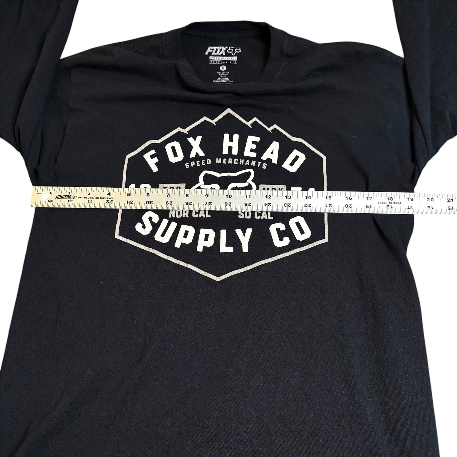 Fox Racing Backbone Tech Tee Motocross Mens T Shirt Black Size Medium gallery