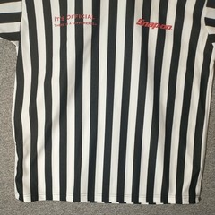 Snap-on Tools Alleson Athletic Referee Shirt Mens XL Black White Striped V-Neck