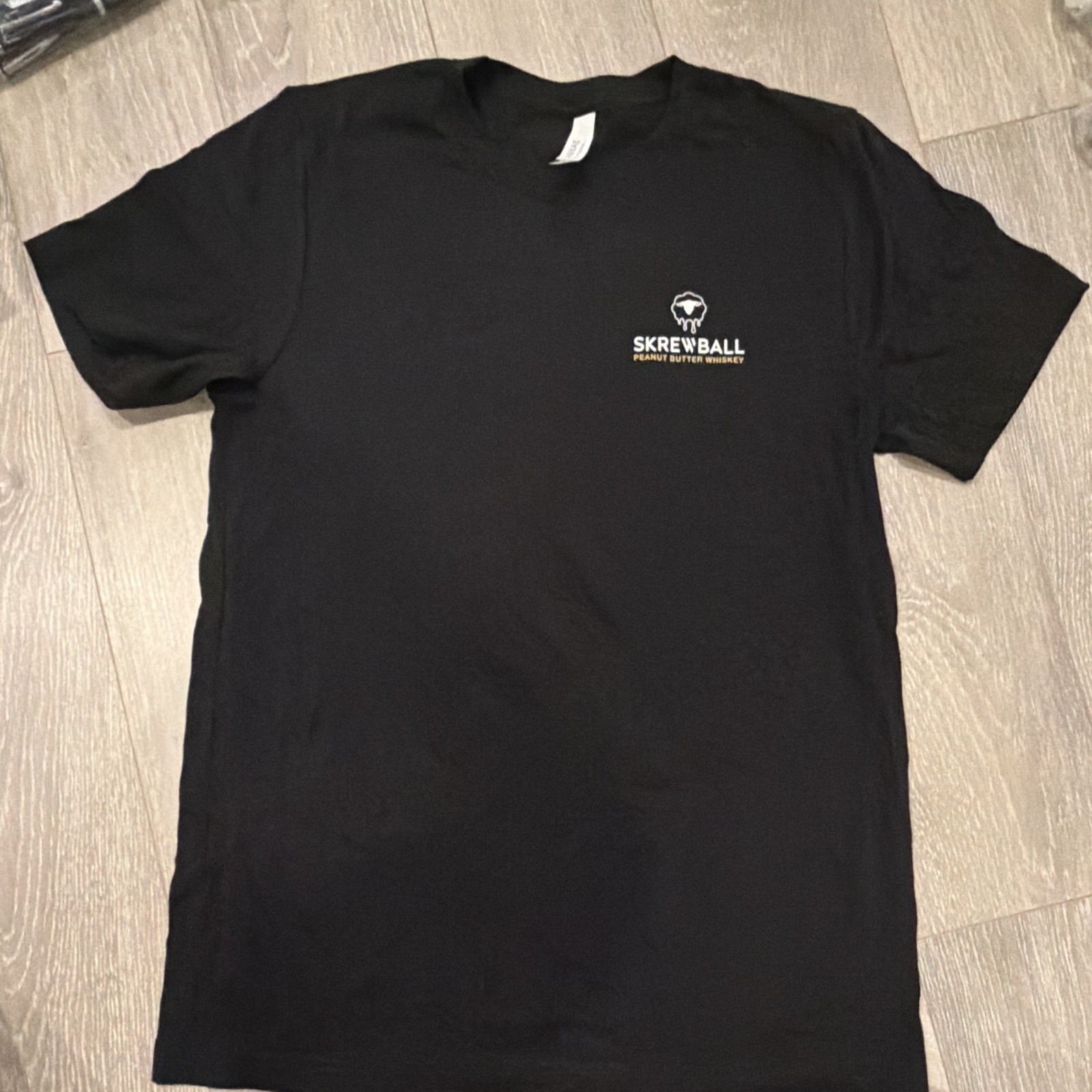 Bella + Canvas Black Double-Sided Graphic Tee, Crew Neck Short Sleeve, M gallery