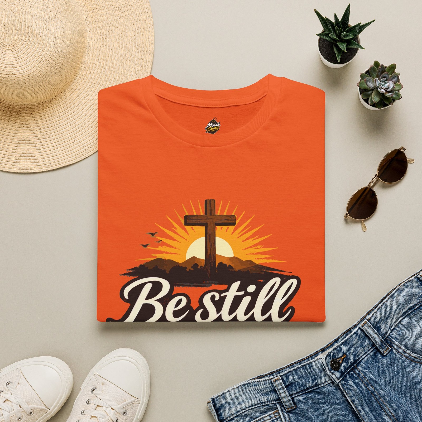 Be Still and Know Psalm 46:10 Christian T-Shirt Faith Bible Verse Shirt Tee Gift
