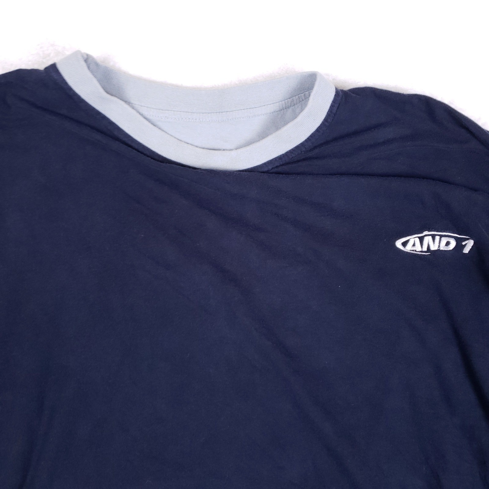 VTG AND 1 Reversible Long Sleeve Shirt Mens XL Navy Blue Streetball The Player gallery