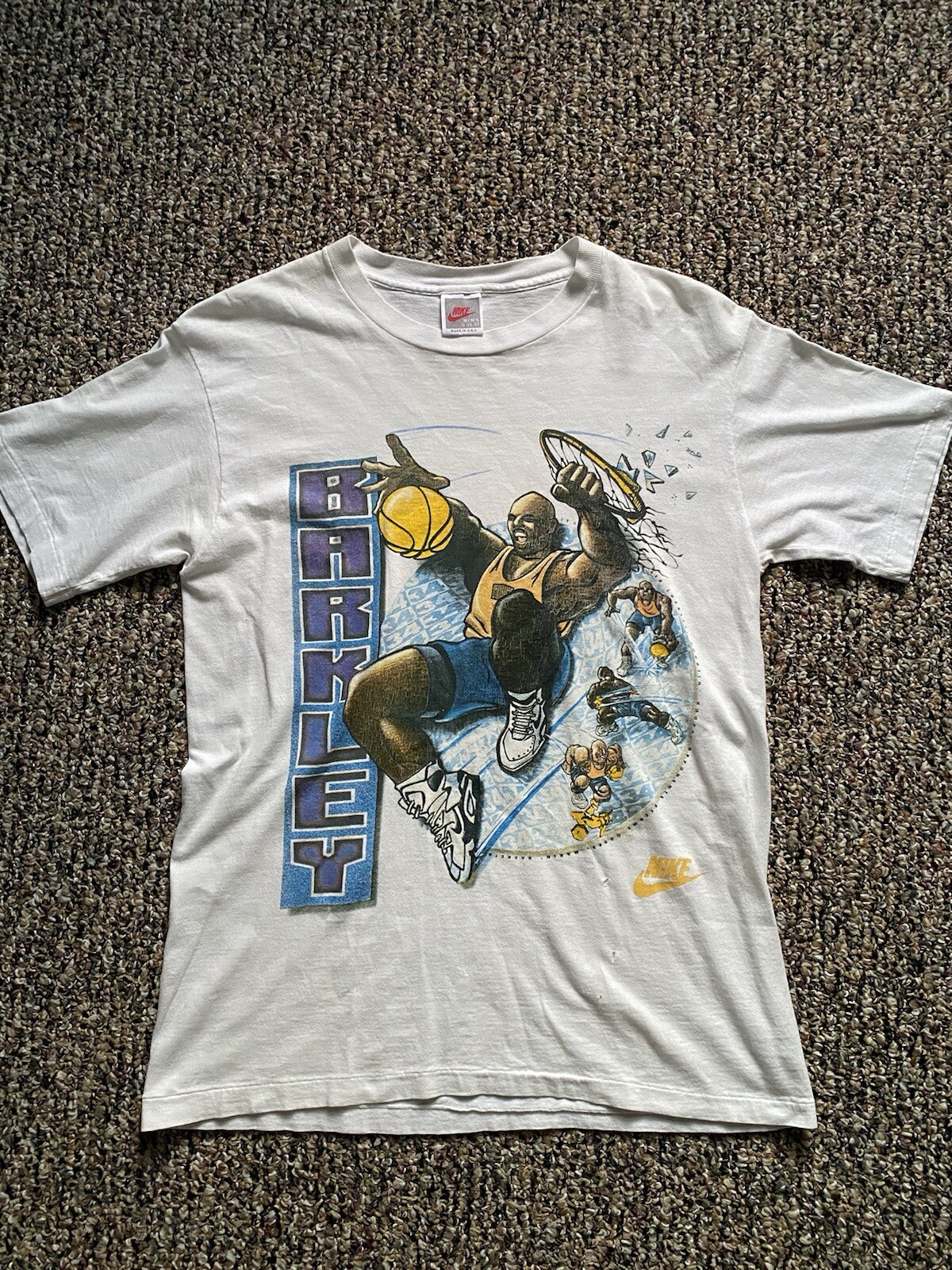 VTG NWT Nike Charles Barkley Shirt Small NBA Basketball ODS Cartoon 151122T