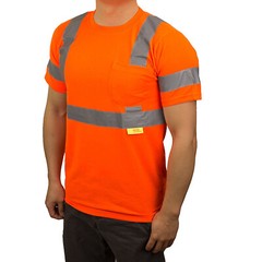Hi Vis T Shirt ANSI/ISEA Class 3 Work Safety Short Sleeve, Orange/Lime -S9081/2